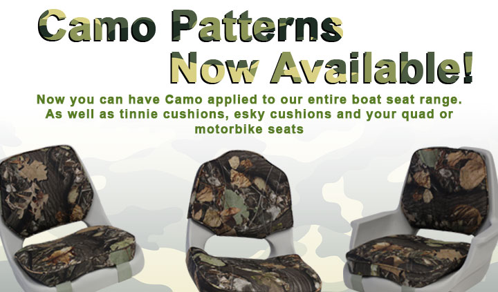 Rea-Line now has camo available across entire boat seat range